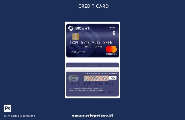 stile verificato Modello mastercard classico di credito Cambogia BICBank